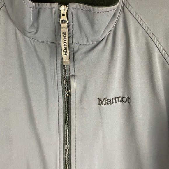 Marmot Polartec Dark Gray Full Zip Fleece Men’s size Large with zip pockets - Picture 15 of 16